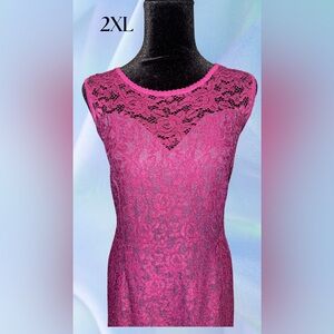 Short sleeves lace dress 💟 2XL